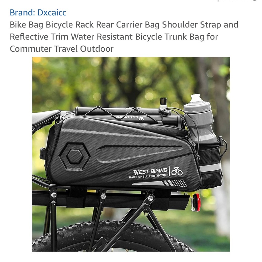 Black Bicycle Rack Bag - Picture 1 of 16